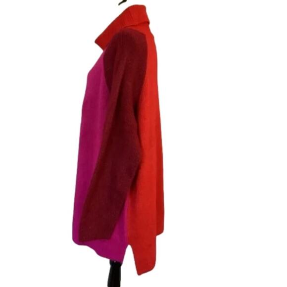 Lane Bryant Classic Turtleneck Colorblock Sweater in Very Berry 22 24 3X New - Picture 2 of 11